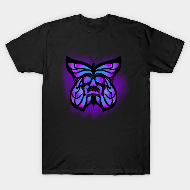 Skull Butterfly T-Shirt by Joebarondesign